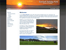 Tablet Screenshot of gairlochcaravanpark.com